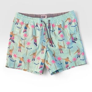 Party Pants Men’s Swim Shorts Trunks Sloth Slow Your Roll XL Board Shorts